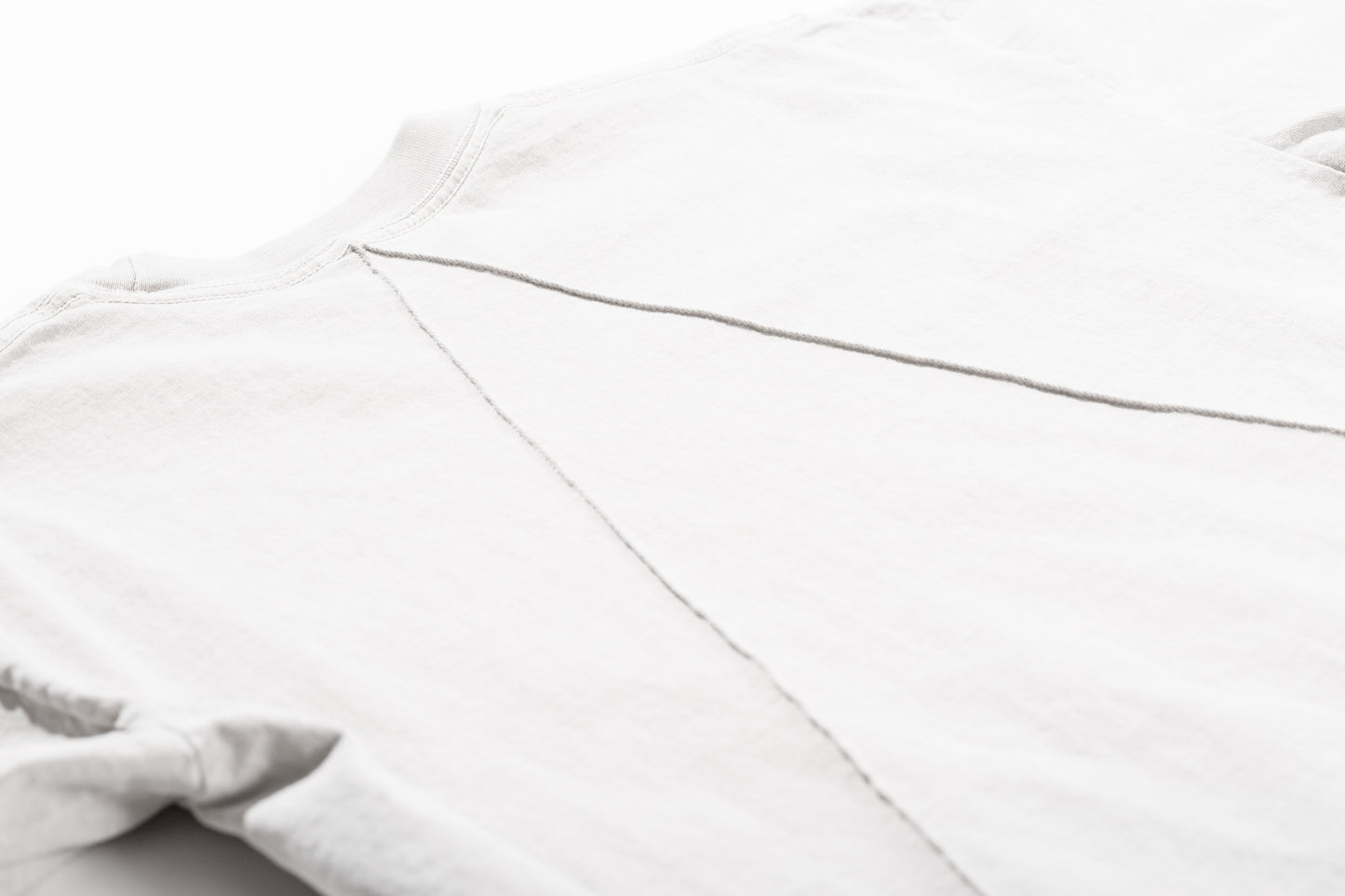 Seamed Long Sleeve T Shirt - Bone