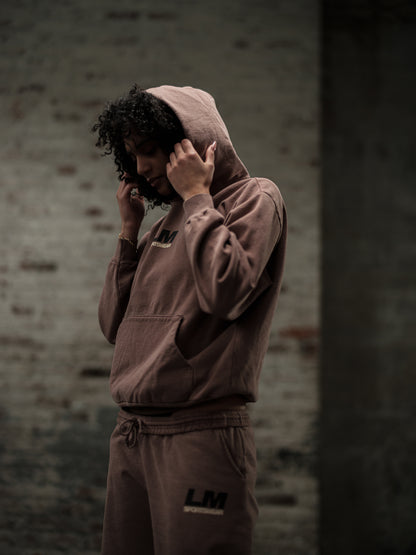 LM SPORTSWEAR HOODED SWEATSHIRT - MOCHA